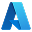 Microsoft Azure logo with a stylized blue letter A.