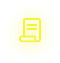 Circular bright yellow glowing light with soft edges on a dark background.